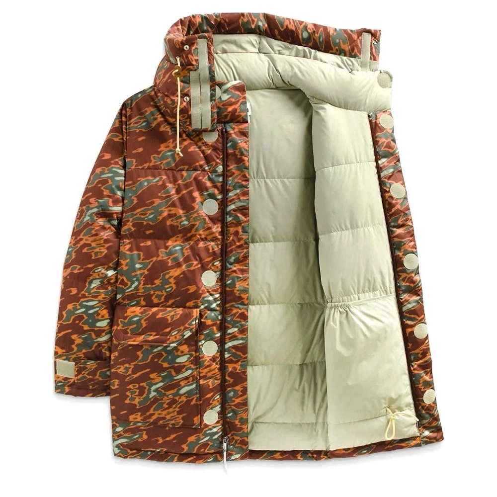 The North Face Parka 77' Brooks Range Dark Oak Camo‎ Print Puffer Hooded Jacket